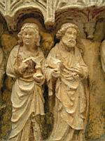 Retable de l'eglise Saint-Martin, la Vierge et l'Enfant entre les 12 apotres (Bourgogne, 1400) (6)